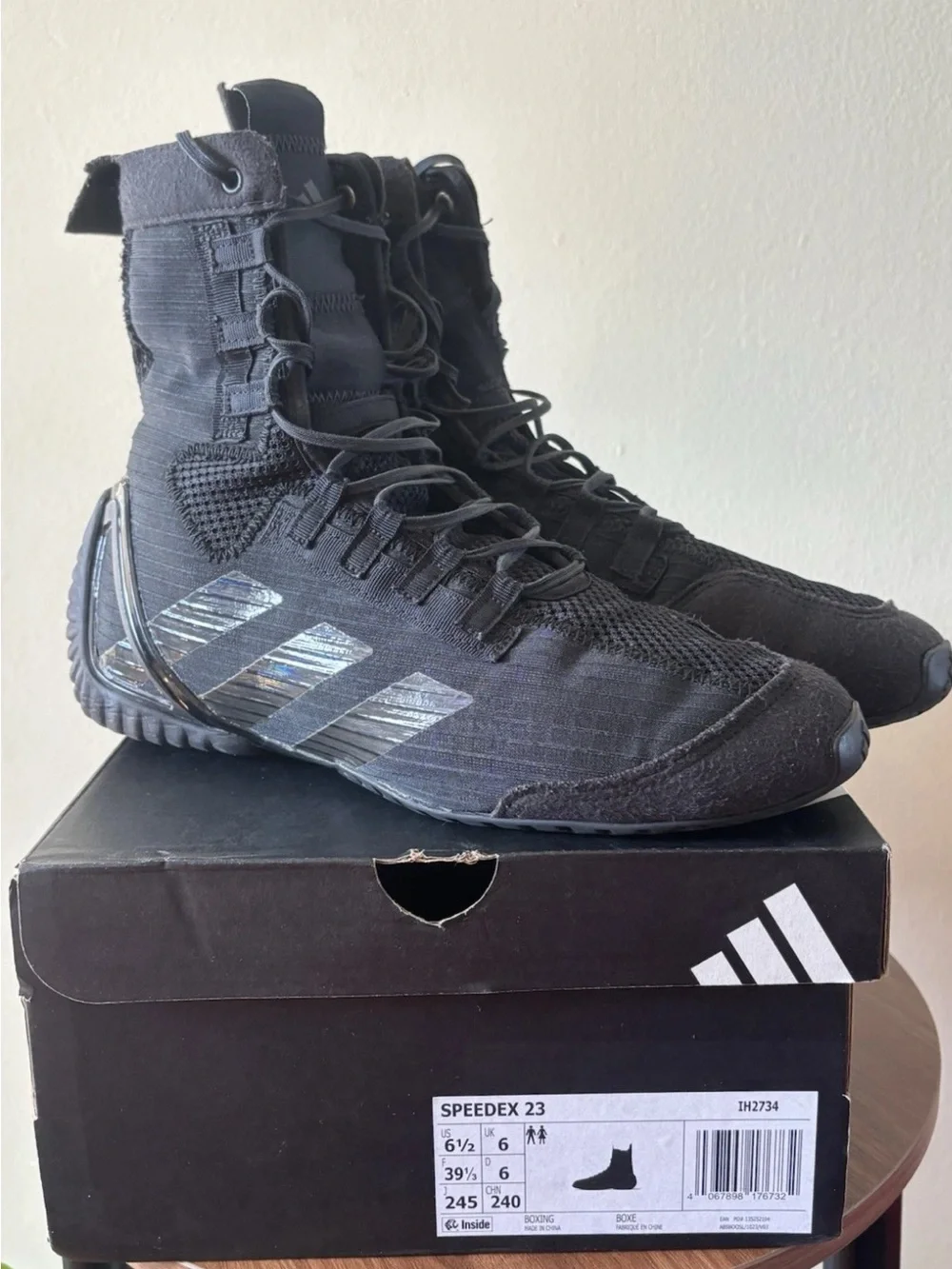 Adidas Speedex 23 Boxing Shoes | Black | Men’s US 6.5 / UK 6 | Training Boots